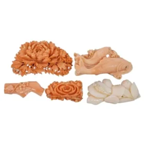 珊瑚(サンゴ) 帯留め5点